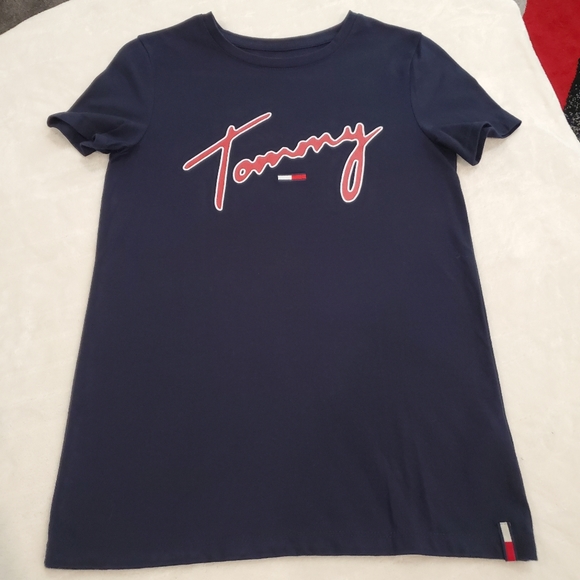 Tommy Hilfiger Women's Logo Tee Blue X-Small NWOT - Picture 1 of 5
